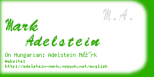 mark adelstein business card